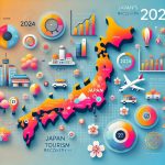 DALL·E 2025-02-01 22.34.13 - A vibrant and modern infographic illustrating Japan's tourism recovery in 2024, with a stylized map of Japan but without any city names, text, or labe